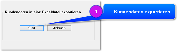 Excel Export Startvorgang