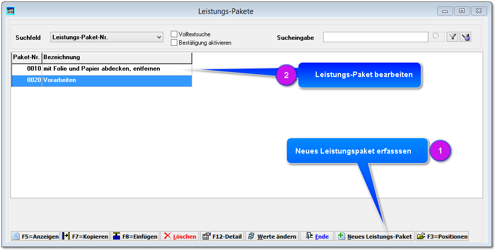 Leistungspakete